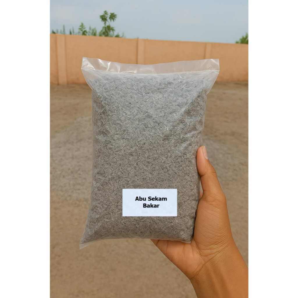 Abu gosok sekam padi berat 1kg  Halus – Nutrisi Tanaman & Penggembur Tanah Halus Berkualitas Tinggi