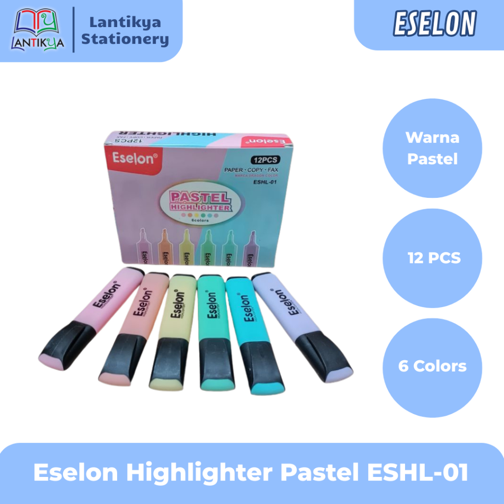 Eselon Pastel Highlighter ESHL-01 /Stabilo Warna Pastel /Stabilo Eselon