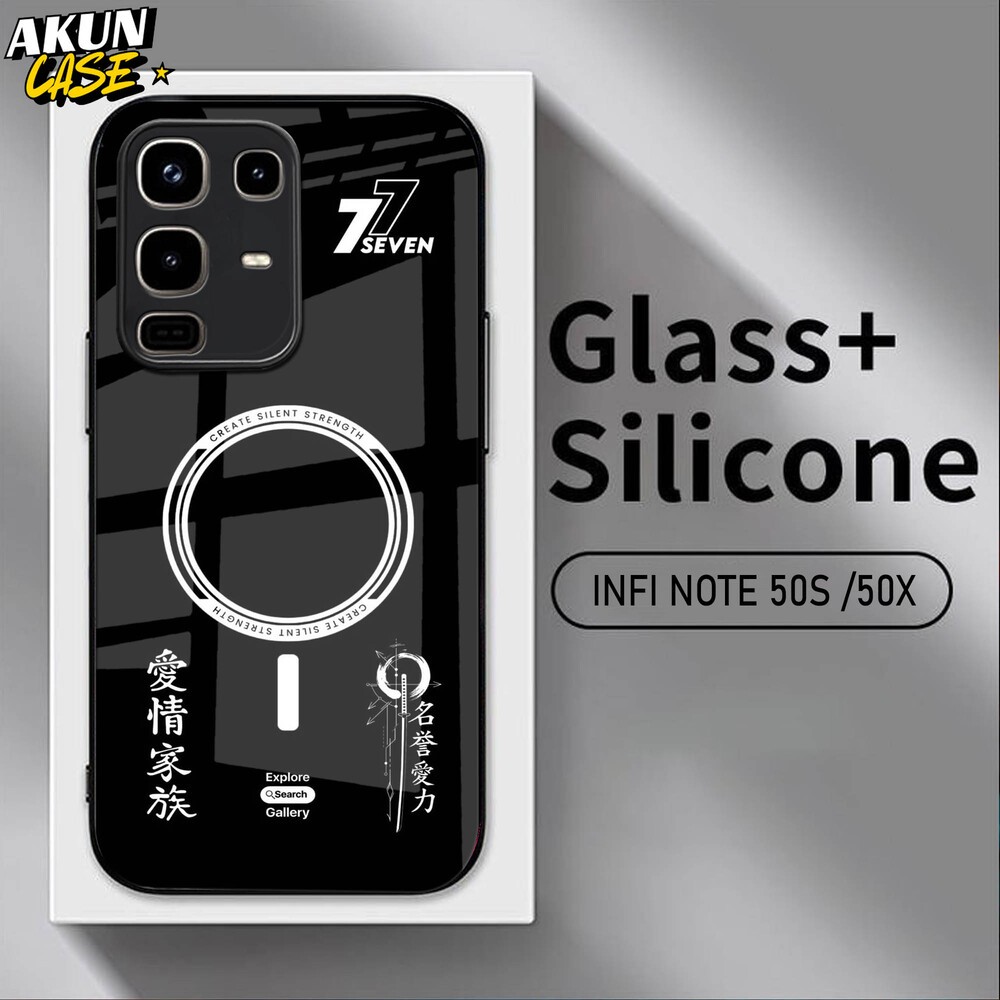 (B170) Softcase Kaca Acrilik For IINFINIX NOTE 50 50S 50X 50 PRO   - AkunCase