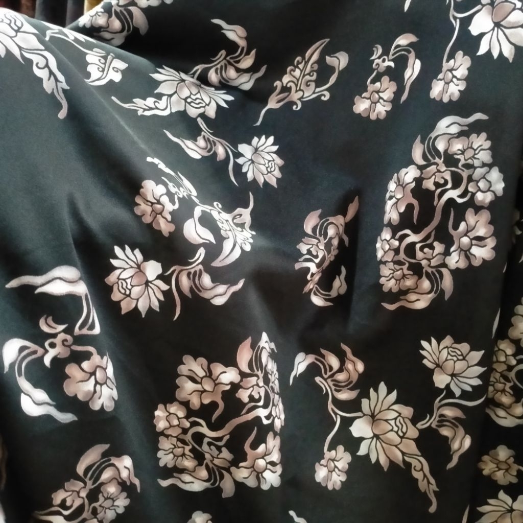 Kain Satin Silk - Kain Gamis Motif | Harga per Setengah Meter
