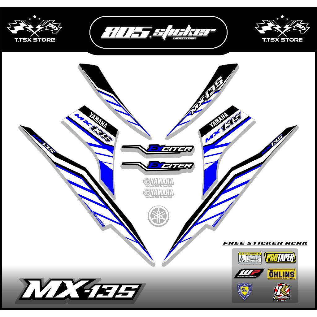 STRIPING STIKER JUPITER MX 135 NEW/STIKER MX 135/STRIPING MX NEW 135 KEREN