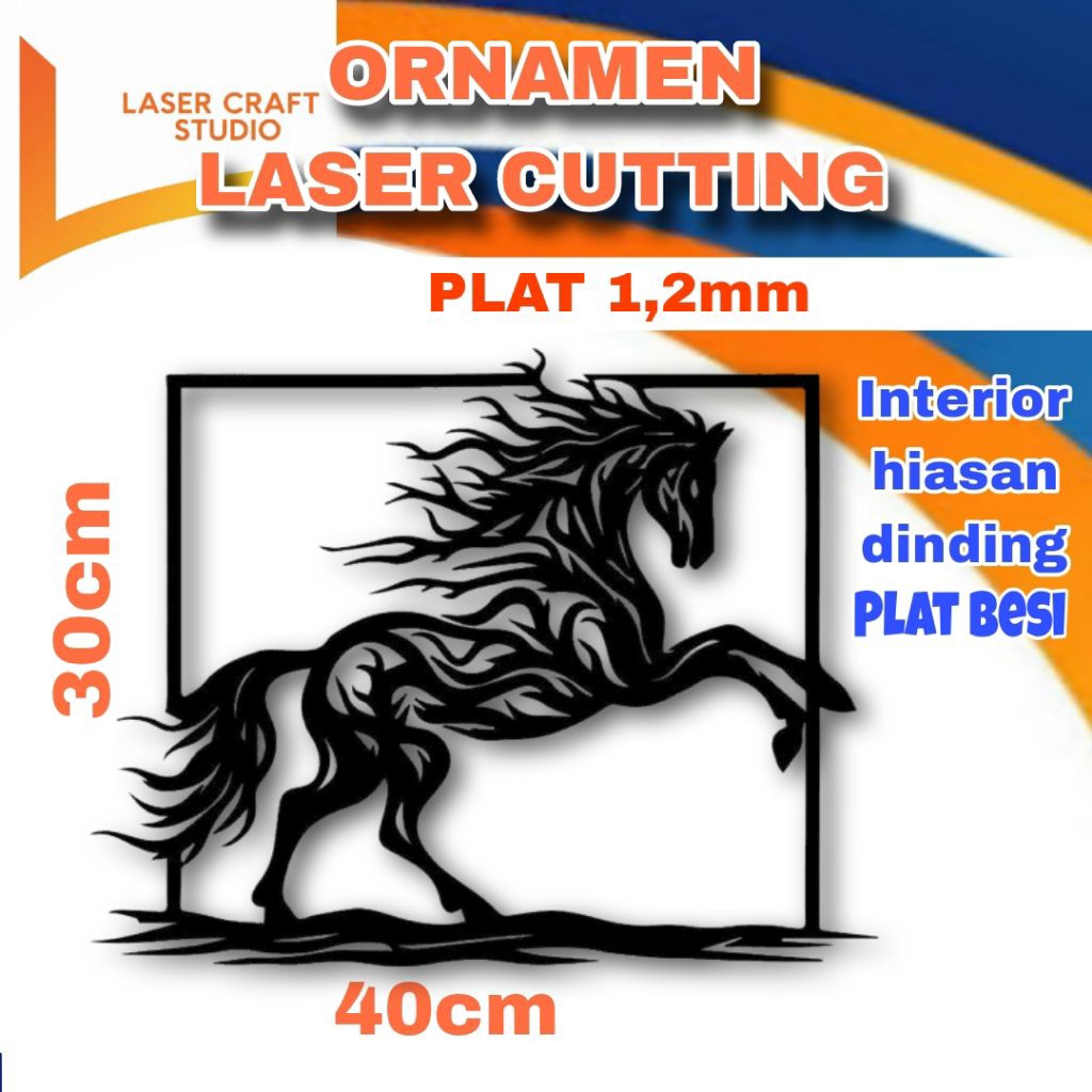 Hiasan dinding plate besi / Plat laser cutting ornamen / hiasan dinding plat besi