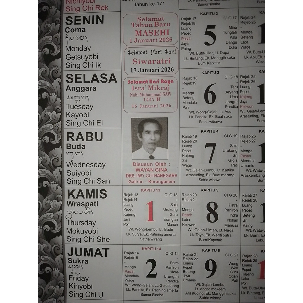 Kalender Bali Wayan Gina 2026
