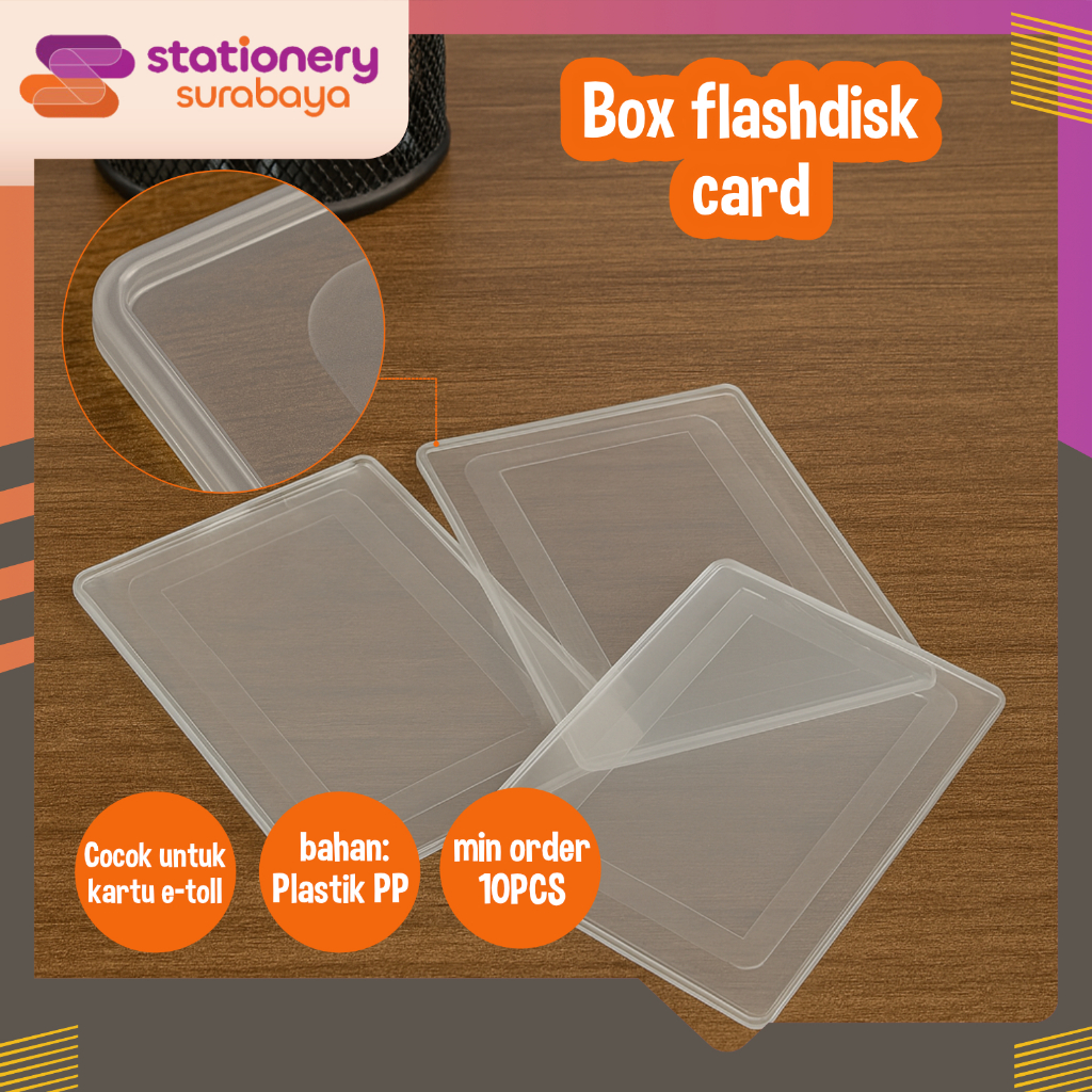 Box Flashdisk Casing Tempat USB Flash Disk Kartu ID Card E Toll Money