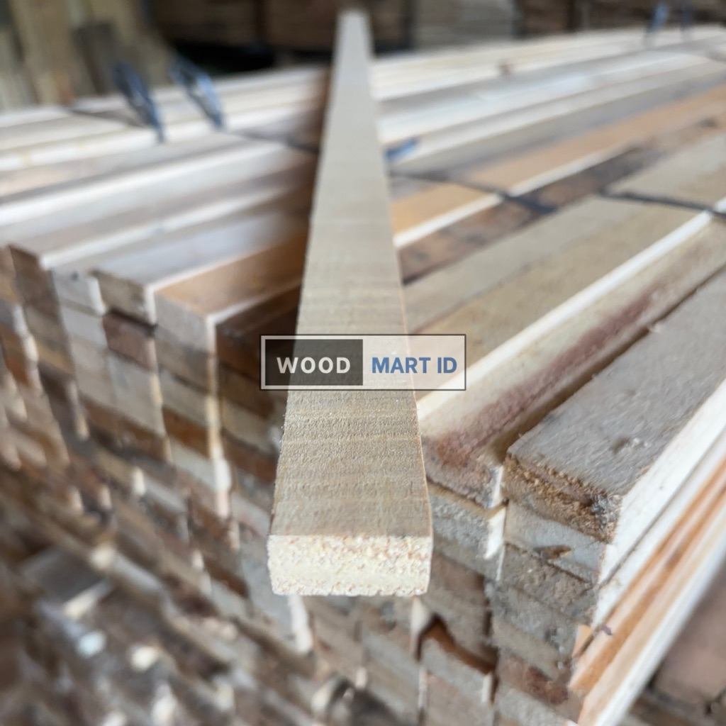 Reng Kayu Jati Belanda 100x3x1,3 cm | Reng Kayu Jati Belanda | Reng Jati Belanda