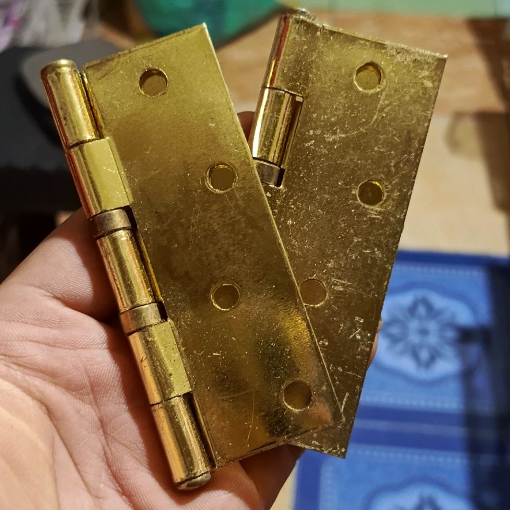 (5i) ECERAN Engsel Pintu Jendela Rumah Tebal Random Ukuran 4 Inchi Tanpa Skrup Engsel Pintu Kamar En