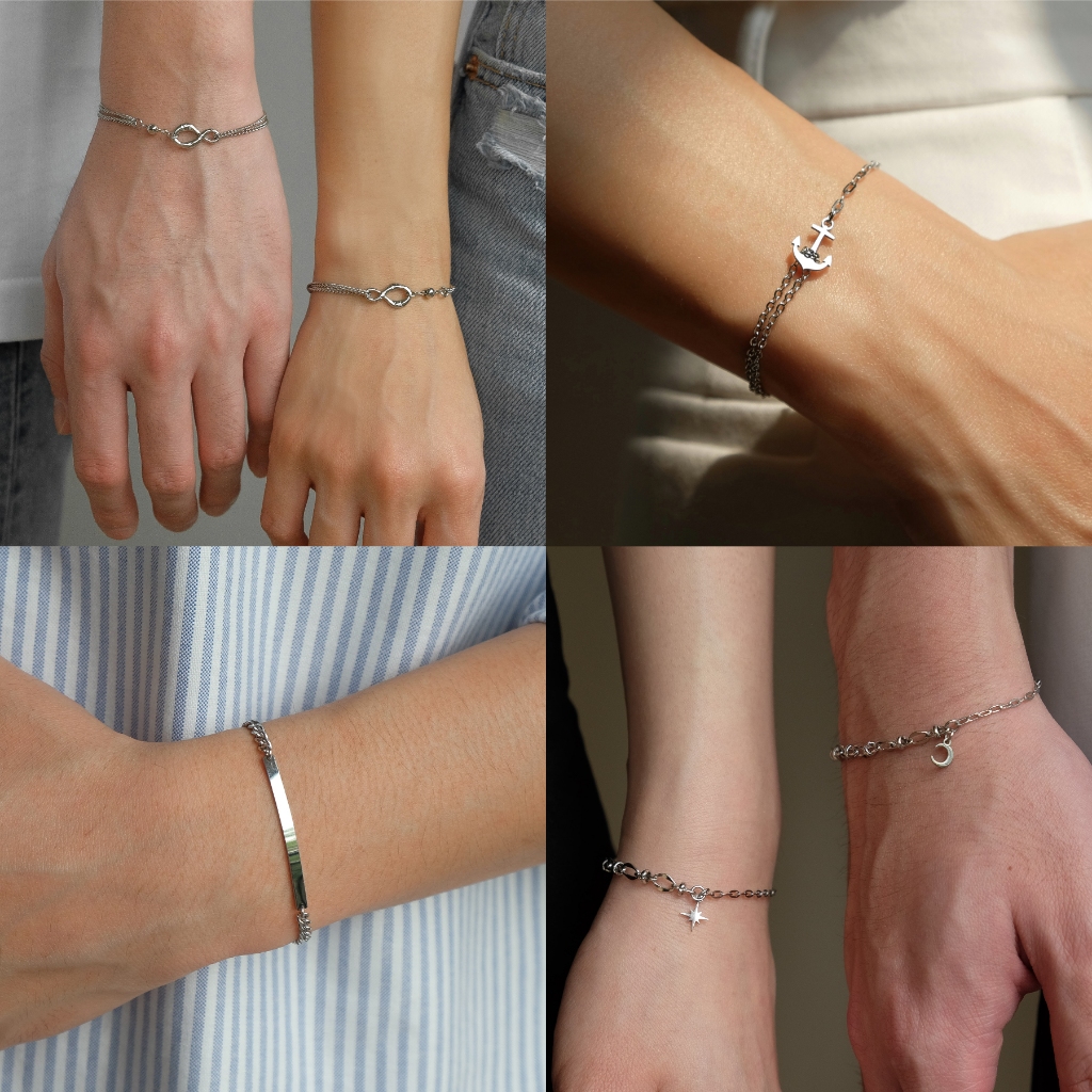 Arnae Archive — Eternity / Daylight Star / Crescent Moon / Anchor / Zion Band Bracelet— Gelang Coupl