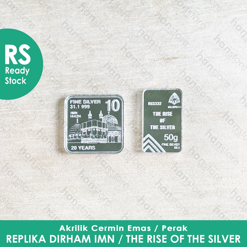 RS Replika Koin Perak DIRHAM IMN / 10 DIRHAM Islamic Mint Nusantara / The Rise of silver 50 gram unt