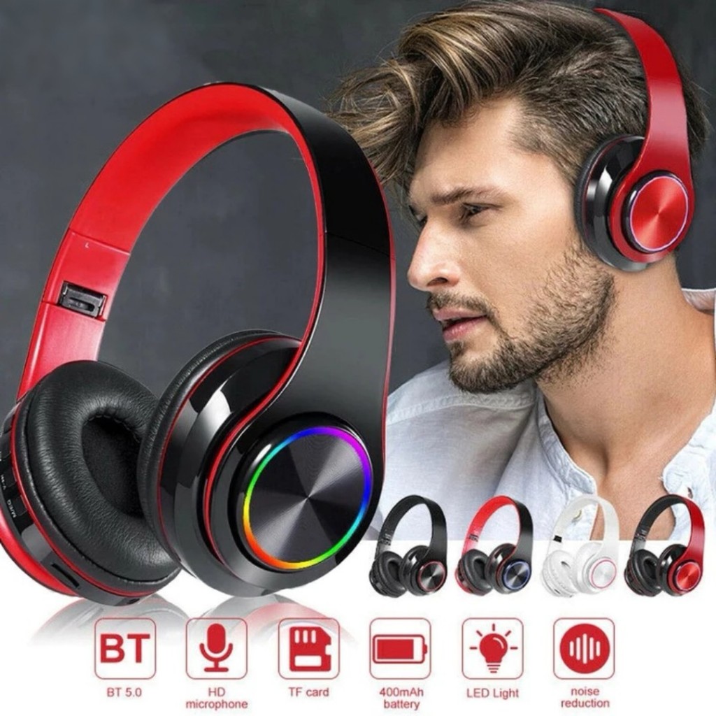 Wireless Bluetooth Headset Stereo Bass LED || B39 Bluetooth Headset Wireless LED Stereo Bass