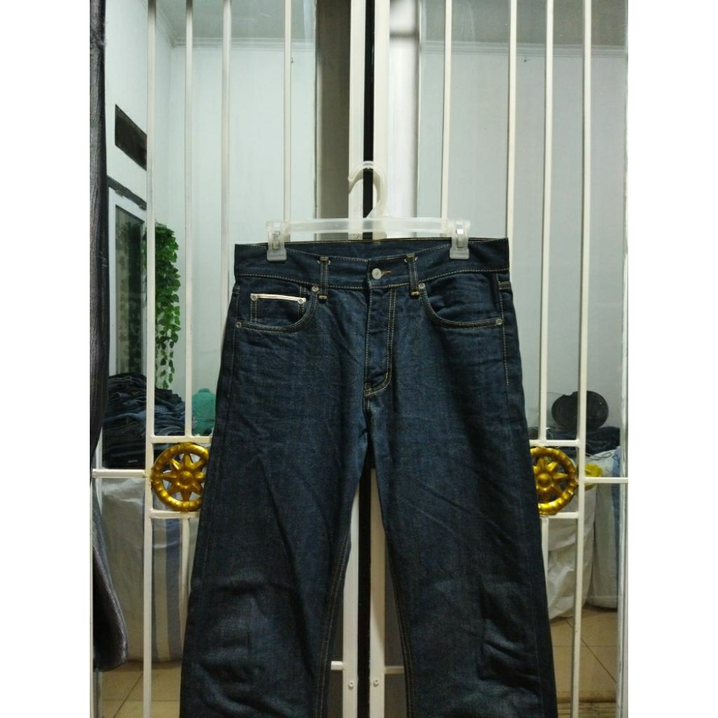 celana selvedge jeans Uniform bridge pria 30 31