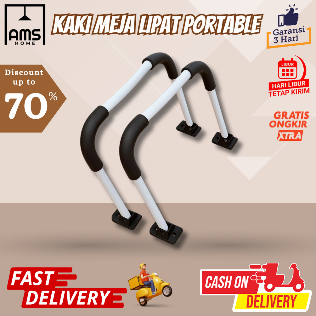 Kaki Meja Laptop Lipat Portable / Sparepart Meja Belajar / Pretelan Kaki Meja Laptop