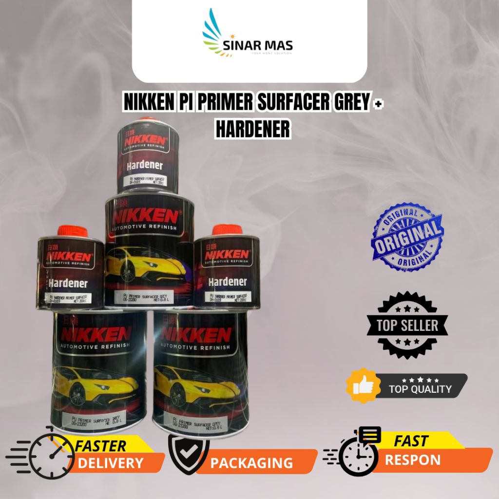 Nikken PU 2K Epoxy Primer Surfacer Grey 1kg Cat Dasar