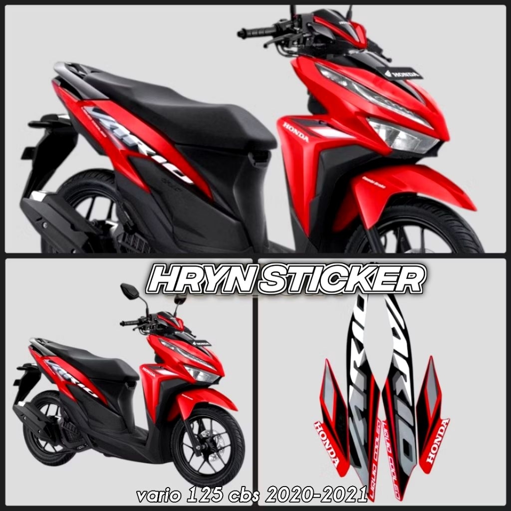 sticker striping vario 125 2020 2021 CBS merah - striping vario 125 2020 2021 anti gores laminasi