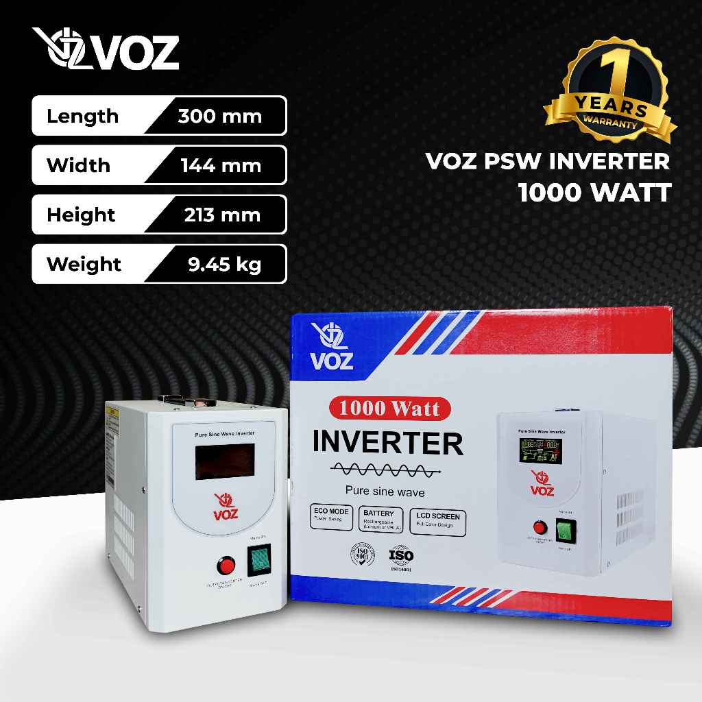 VOZ Baterai Inverter PSW 1000 Watt