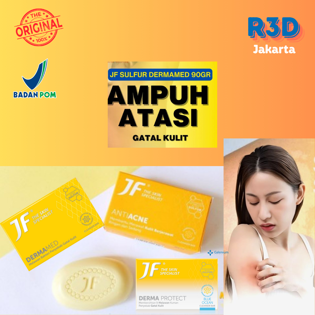 Sabun JF Sulfur dermamed 90gr untuk kulit gatal