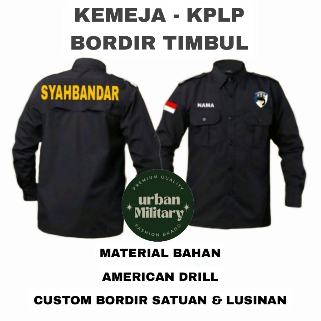 KEMEJA PDH/KEMEJA PDL//KEMEJA LAPANGAN SYAHBANBAR//KPLP//COAST GUARD INDONESIA