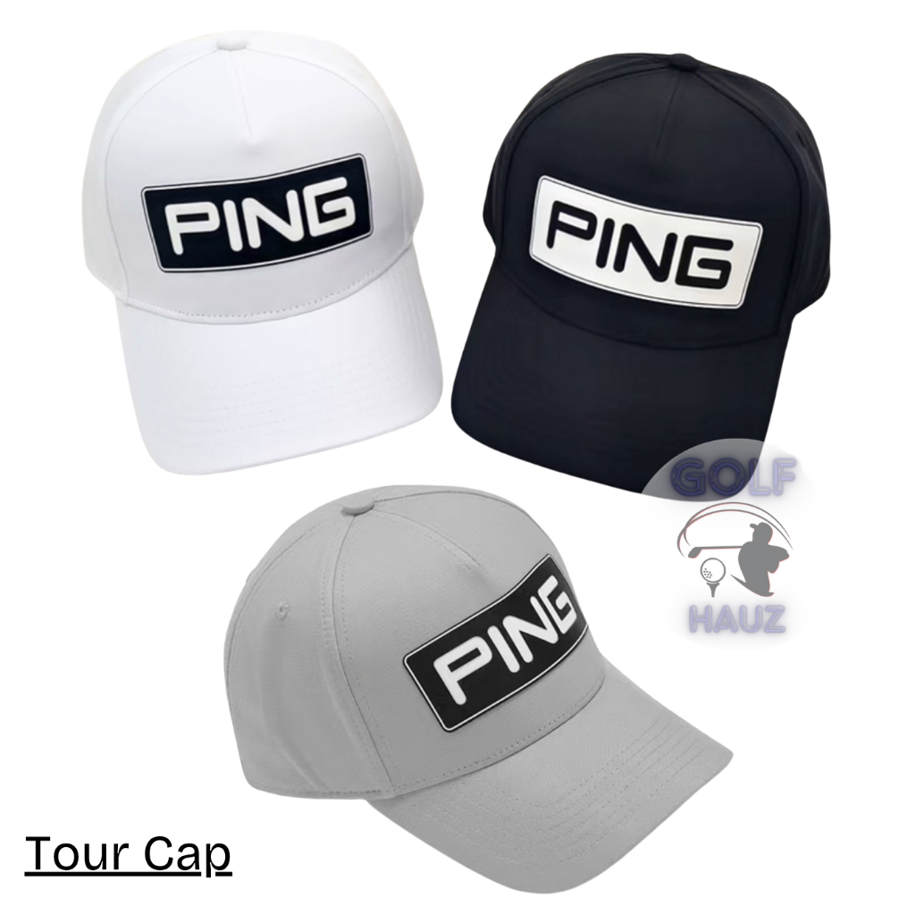 Topi Hat Cap PING Adjustable Unisex Pria - Wanita Sporty Outdoor Thick Woven Sweat Absorb Bahan Teba