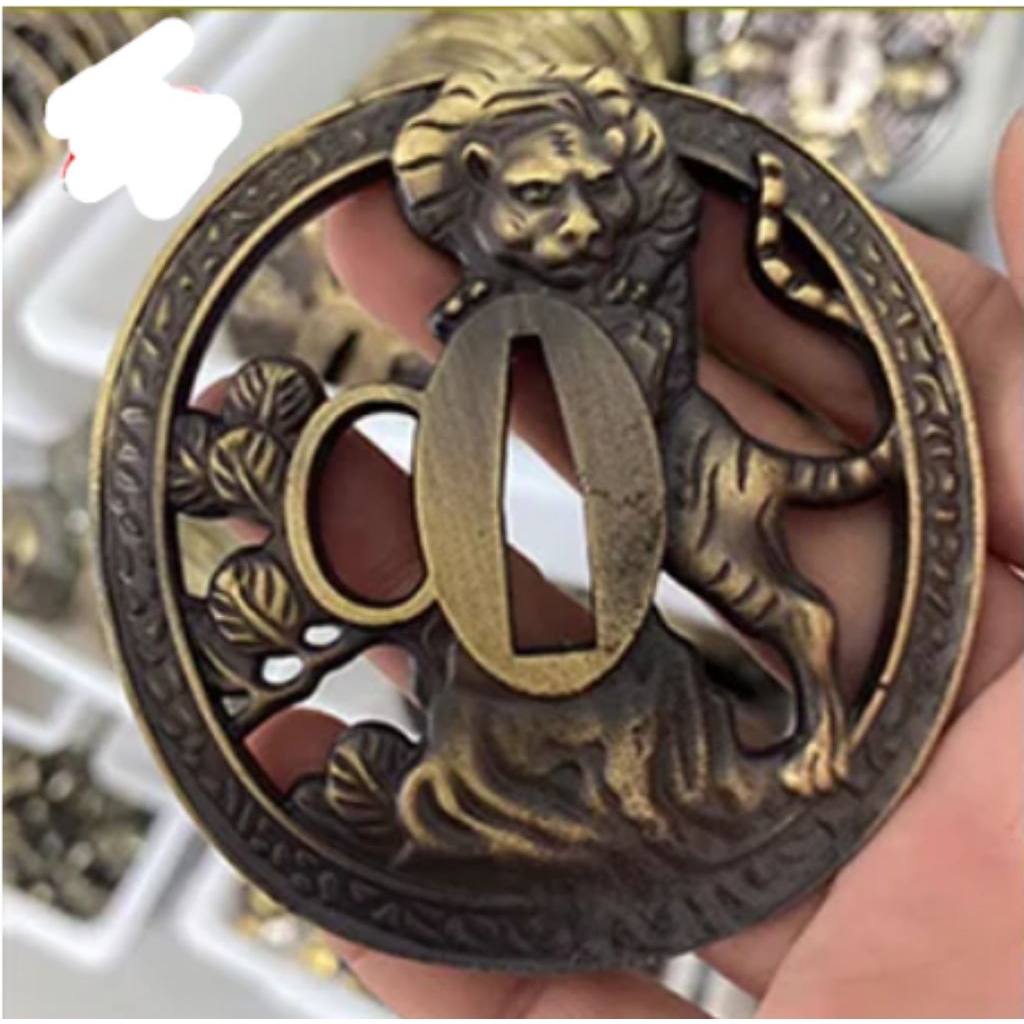 aksesoris samurai katanas Tsuba tiger 1 set