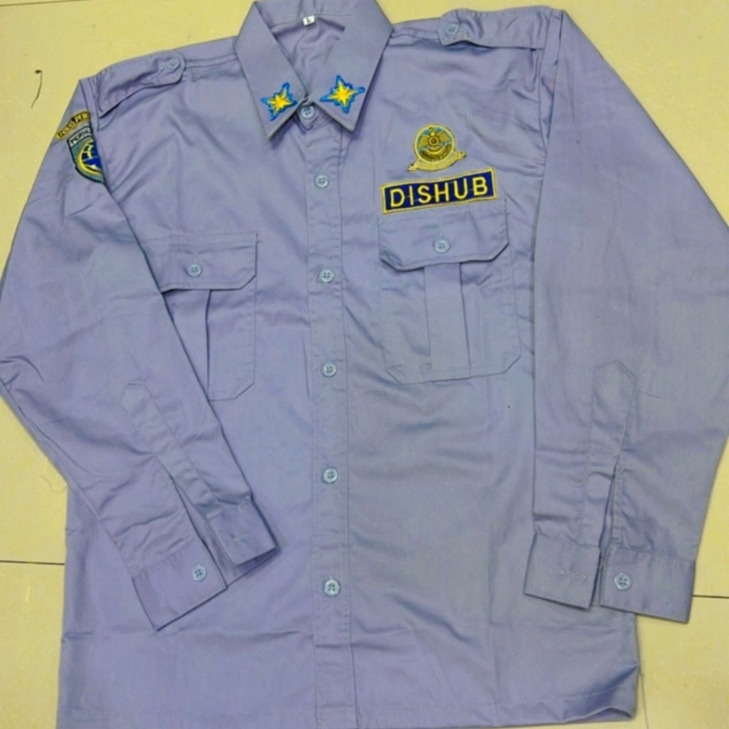 BAJU KEMEJA SERAGAM DISHUB LENGAN PANJANG,BAJU SERAGAM DINAS PERHUBUNGAN