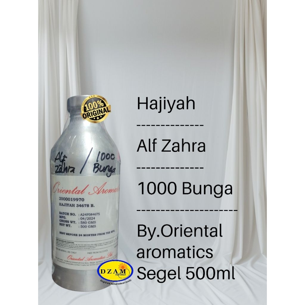 Hajiyah /Alf Zahra/1000 Bunga By.oriental aromatics segel 500ml.