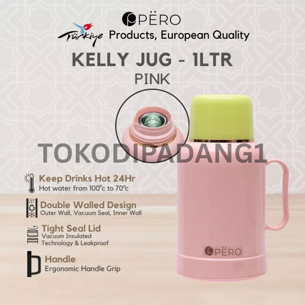 Termos Jug Panas Dingin 24 Jam 1Liter / Thermos with Handle / Termos Air Panas Bayi Buat Susu / Term