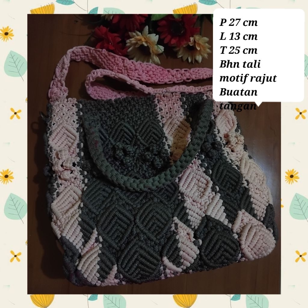 Preloved Tas kerajinan tangan / tas rajut/ selempang rajut bisa cod