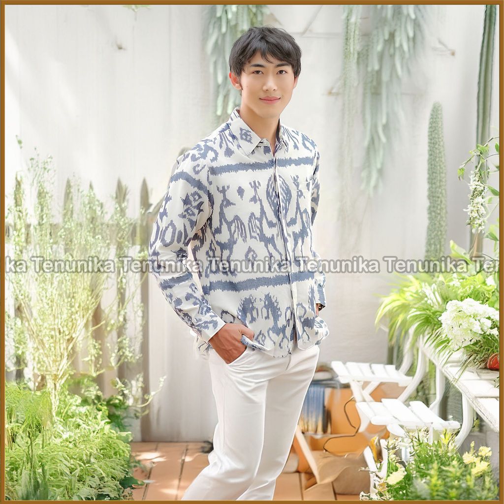 KEMEJA PRIA tenun ETNIC BAJU TENUN PRIA MODERN KEKINIAN