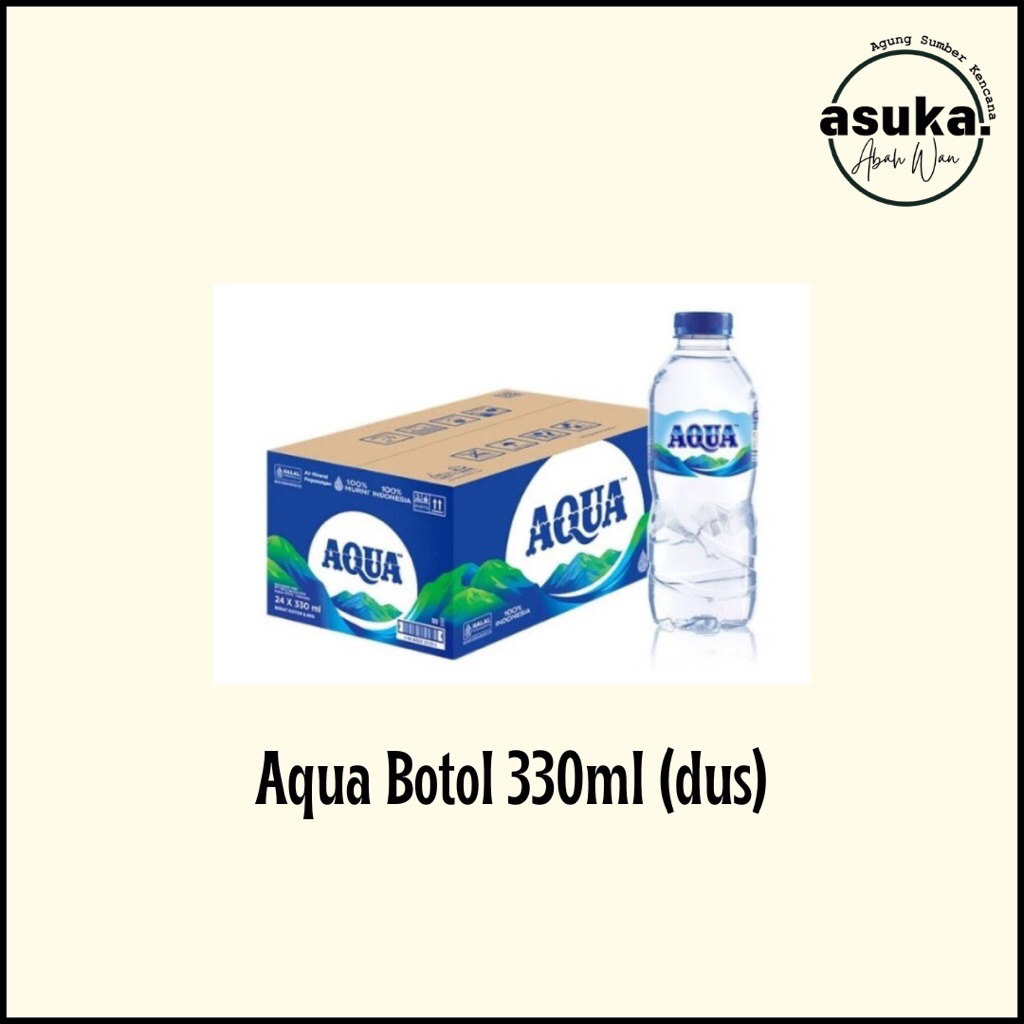 Aqua Botol Kecil 330ml isi 24botol