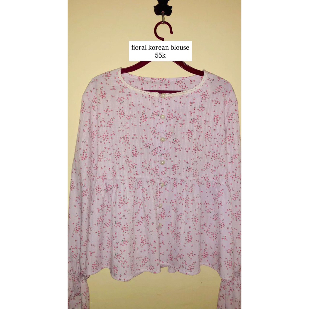 Floral Korean Blouse