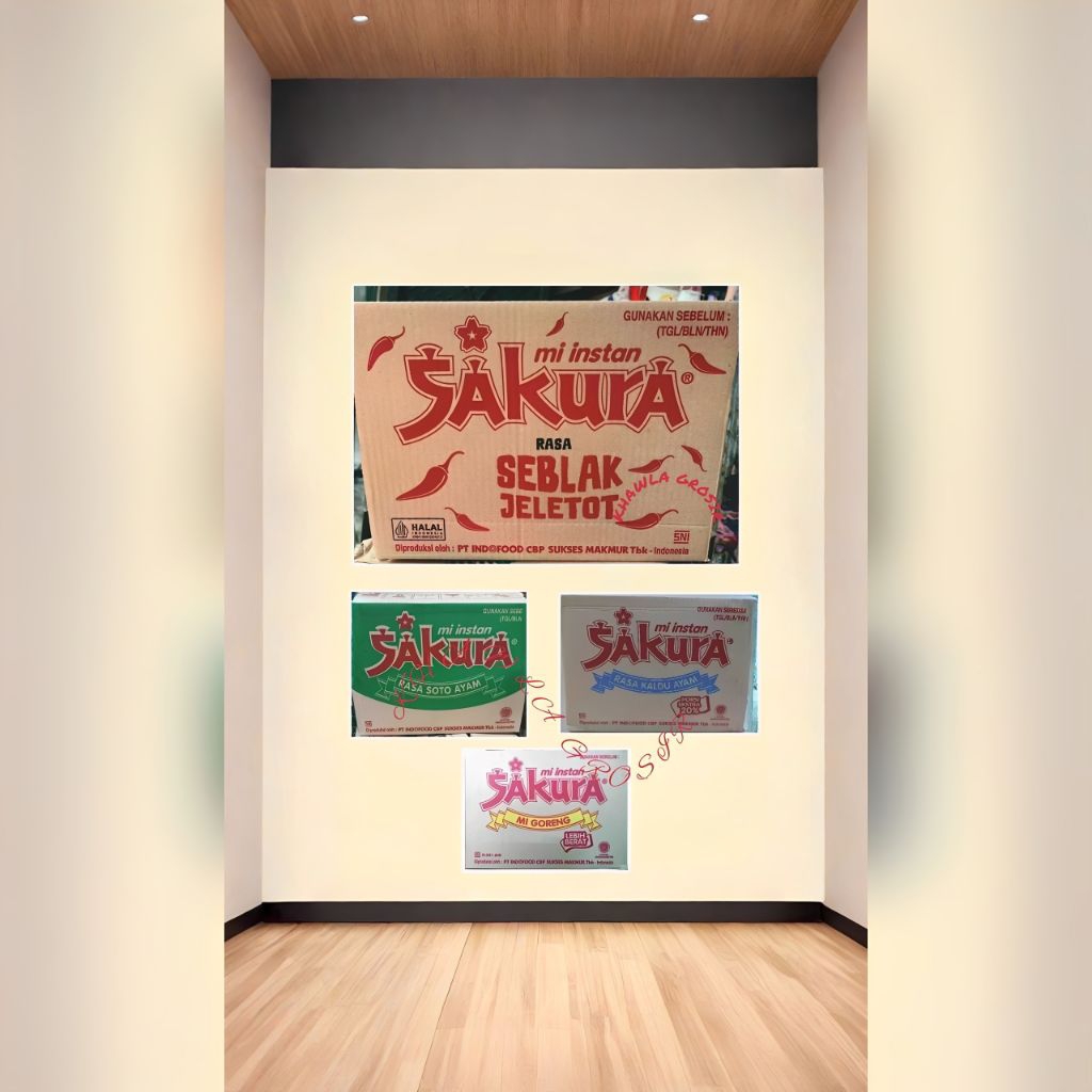 Kalsel | 1 Dus - Mie Sakura - Mie Kuah / Mie Sakura Goreng / Seblak Campur Mix / Mie Sakura Seblak