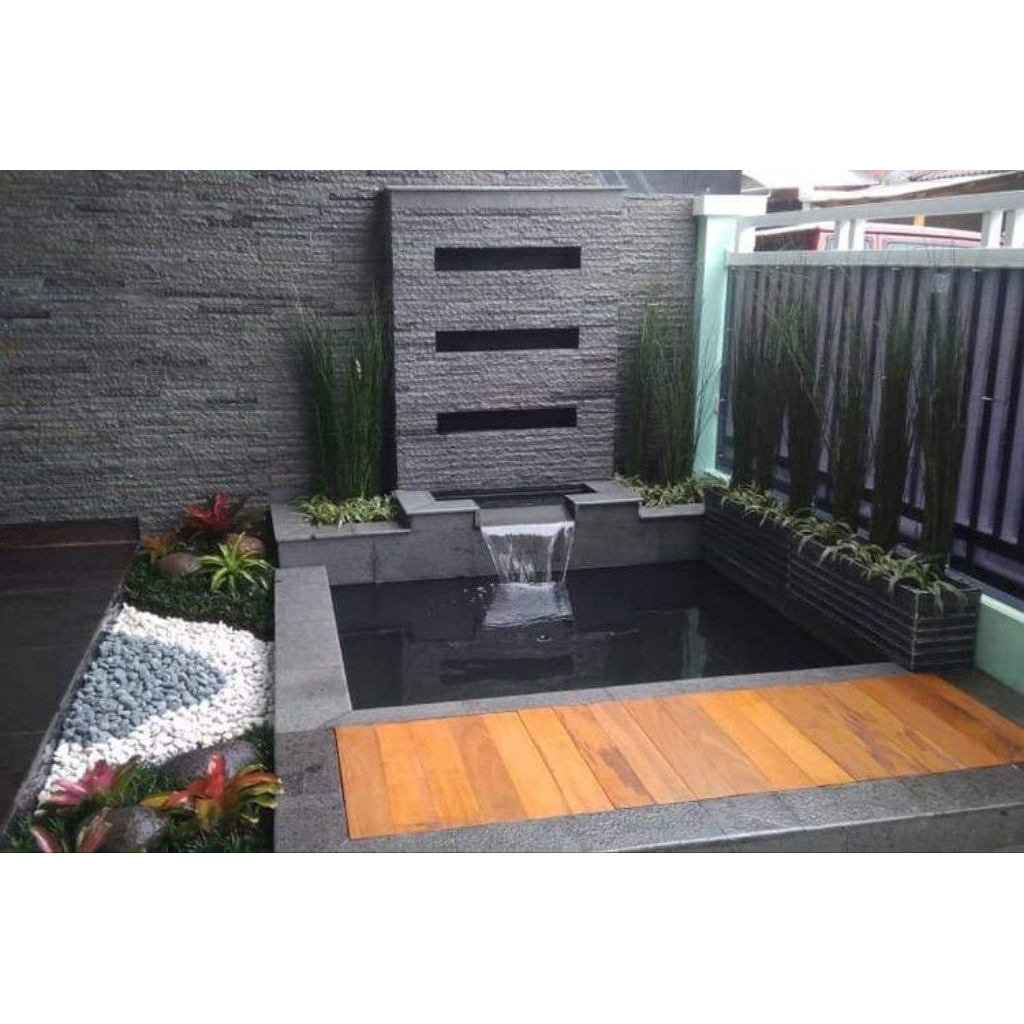 Taman kolam batu alam & taman tebing kolam