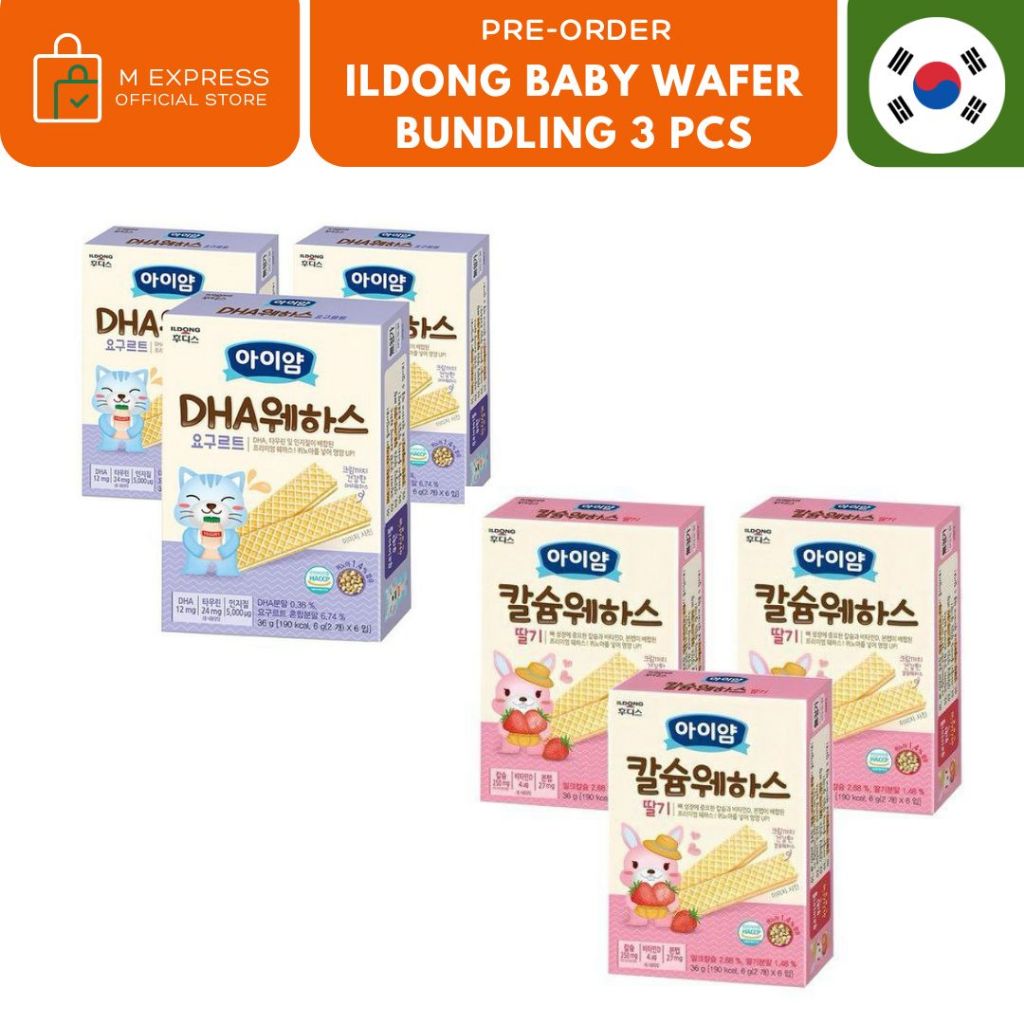 [M EXPRESS] ILDONG Korea Baby wafer / snack bayi - bundling 3 pcs