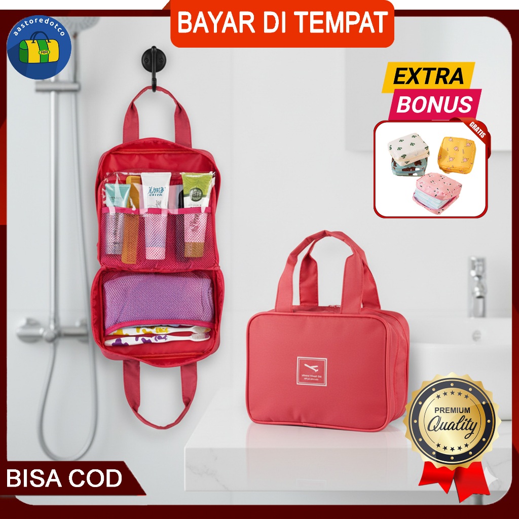 Tas Kosmetik Pouch Make Up Travel Pouch Tas Cosmetik Portable Tas Peralatan Mandi Pouch Organizer So