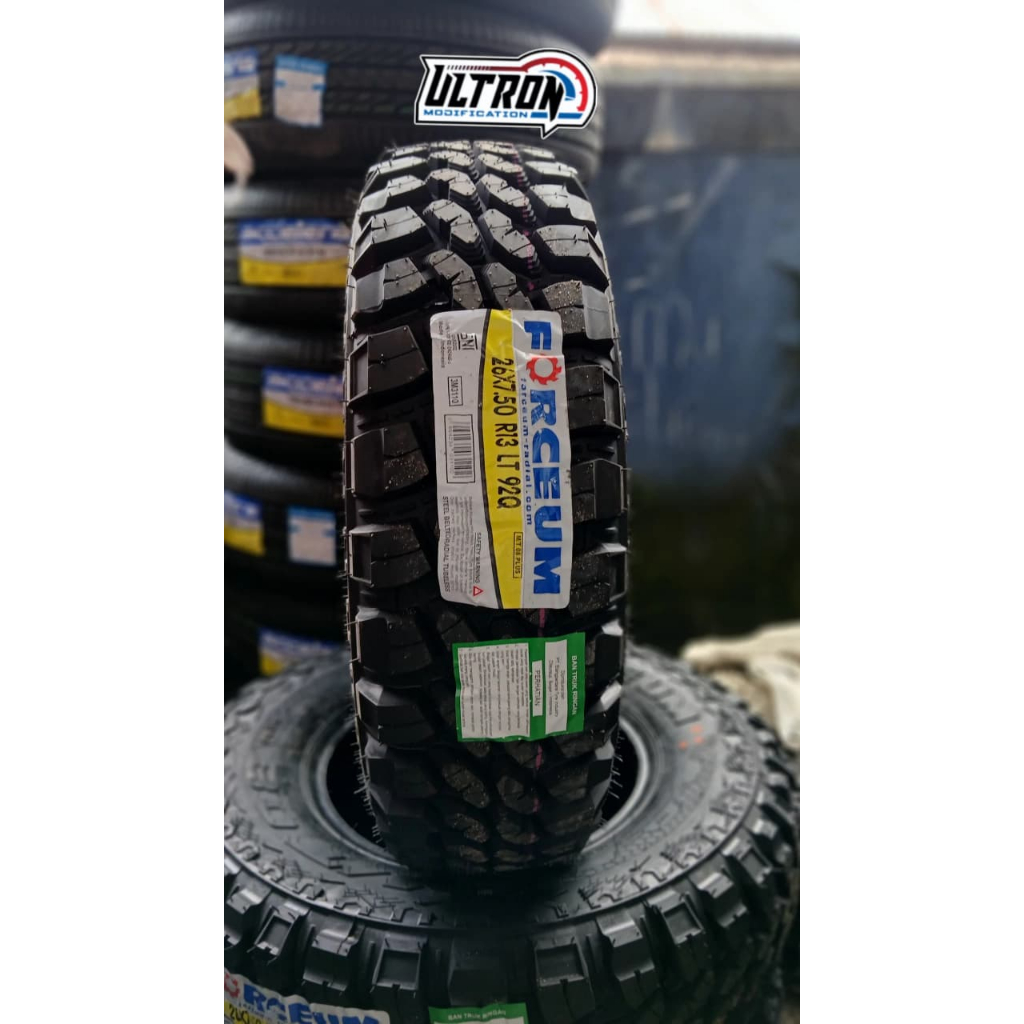 BAN MOBIL OFFROAD PACUL RING 13 FORCEUM M/T 08 PLUS 26 7,5 6PR R13 MURAH TUBLES AWET
