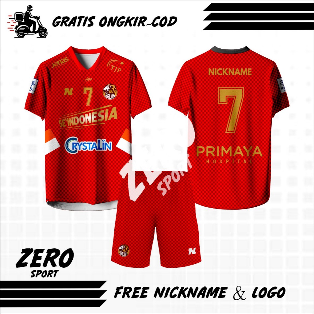 Jersey Futsal Custom Halus FC 4RD Terbaru PFL 2026 Full Printing Gratis Nama Dan No Punggung