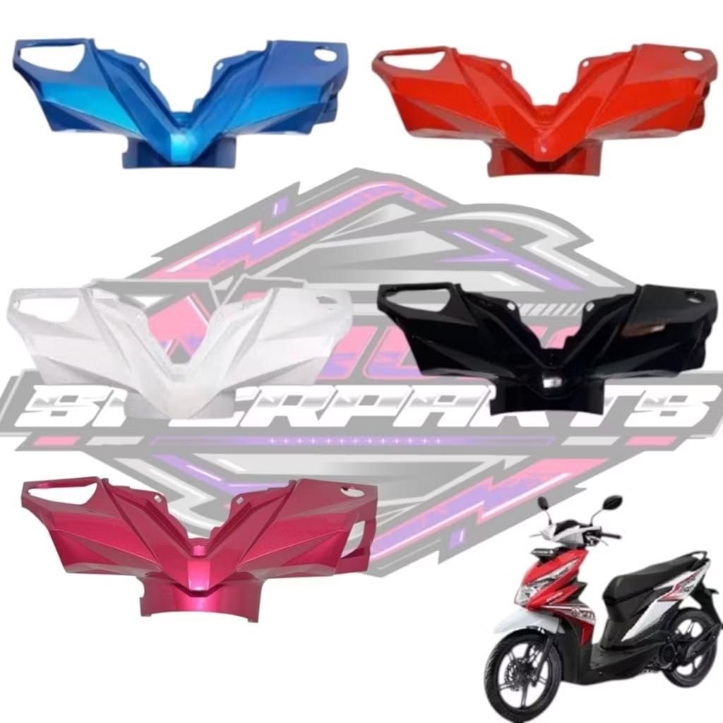 Termurah Batok Kepala Depan Honda New BeAT Fi ESP Tahun 2016 2017 2018 2019 Warna Hitam Putih Merah 
