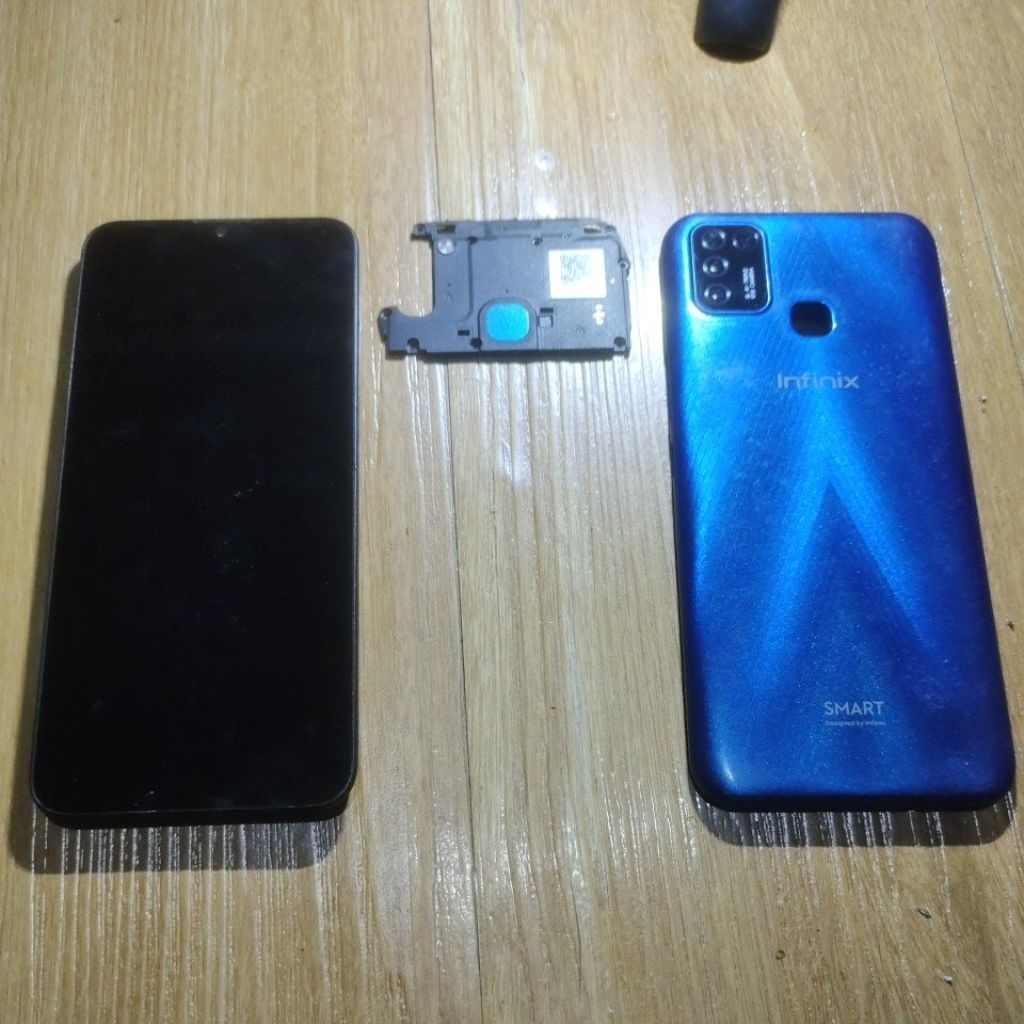 Lcd Infinix smart 5  + frame + backdor ORI copotan. baca deskripsi.