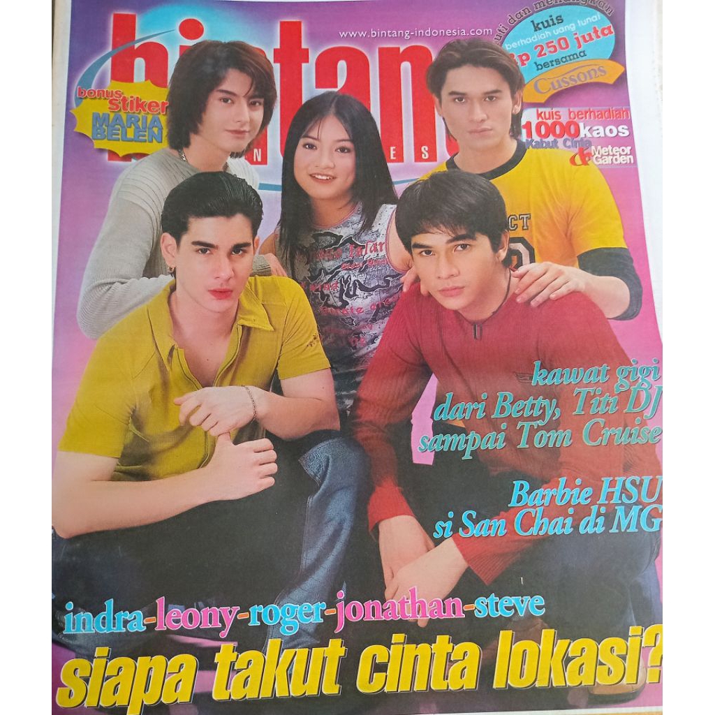 Tabloid Bintang Indonesia Tahun 2002 Cover F4 Indonesia
