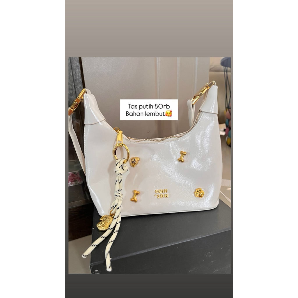 tas putih kulit lembut