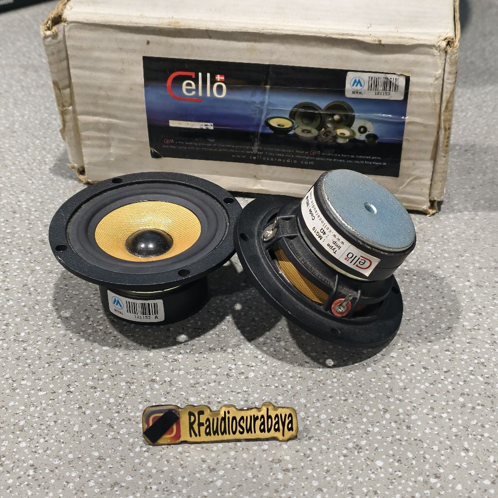 midrange cello MG 10 Ukuran 3.5 inch doble magnet