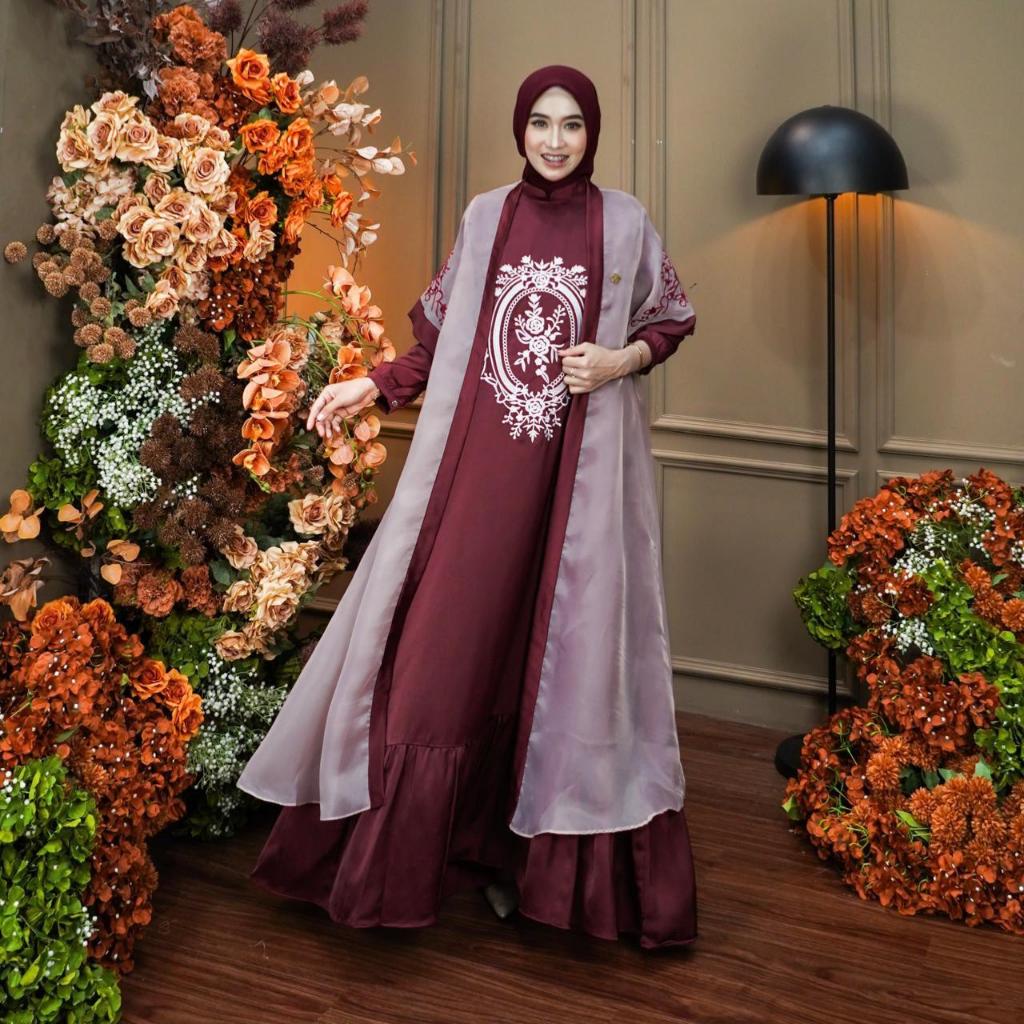 GAMIS ARTIC SET OUTER LUXURY DRESS WANITA MUSLIMAH PREMIUM TERBARU 2026 BY DUMMA.ID