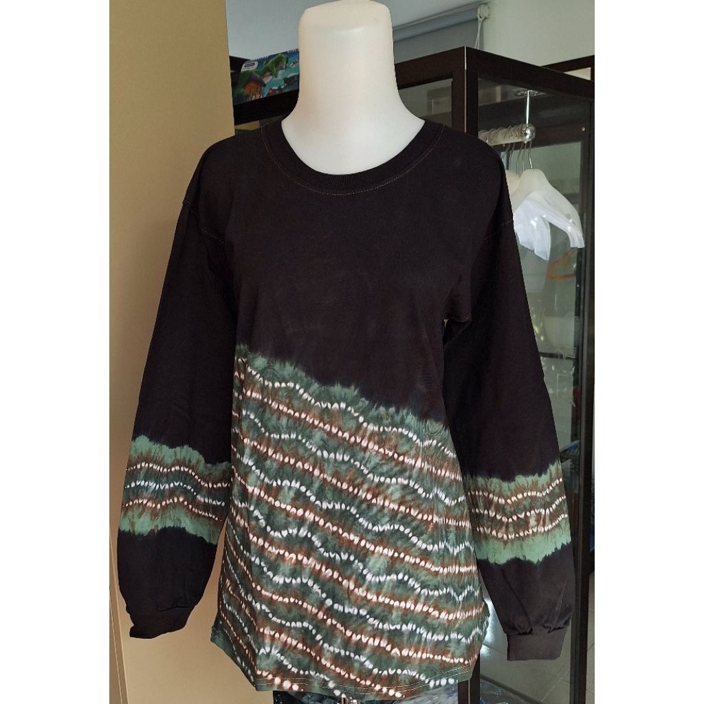 Kaos Sasirangan | Sasirangan Banjarmasin | Atasan Panjang Wanita | Kaos Senam Wanita Lengan Panjang