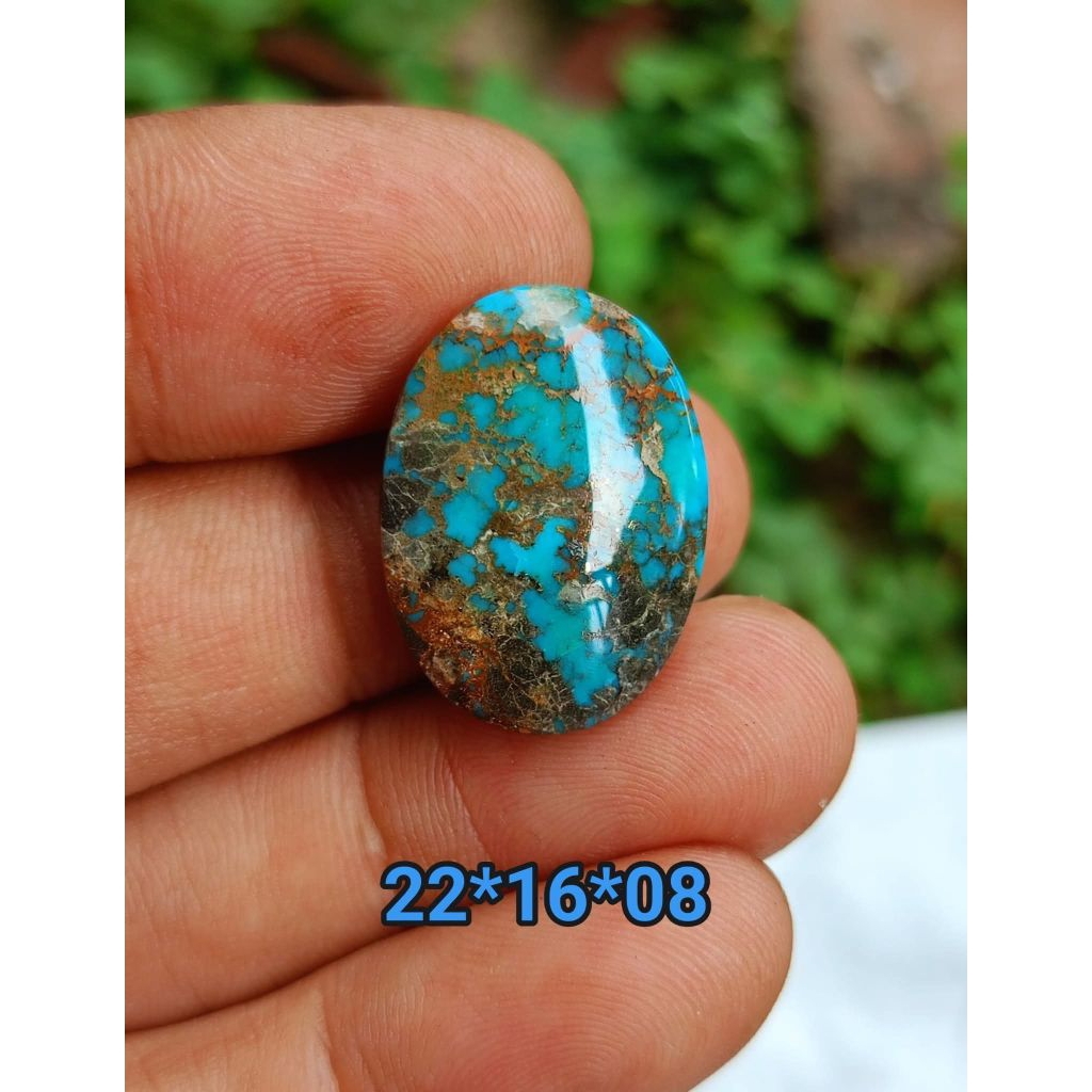 BATU PIRUS PERSIA BLUE FANCY URAT EMAS TOP AJIB