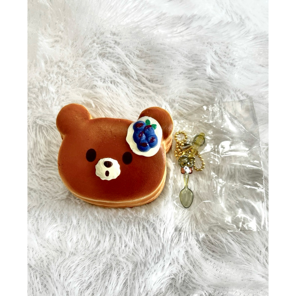 Mini Blueberry Bear Pancake Squishy & Keychain | Puni Maru PRELOVED