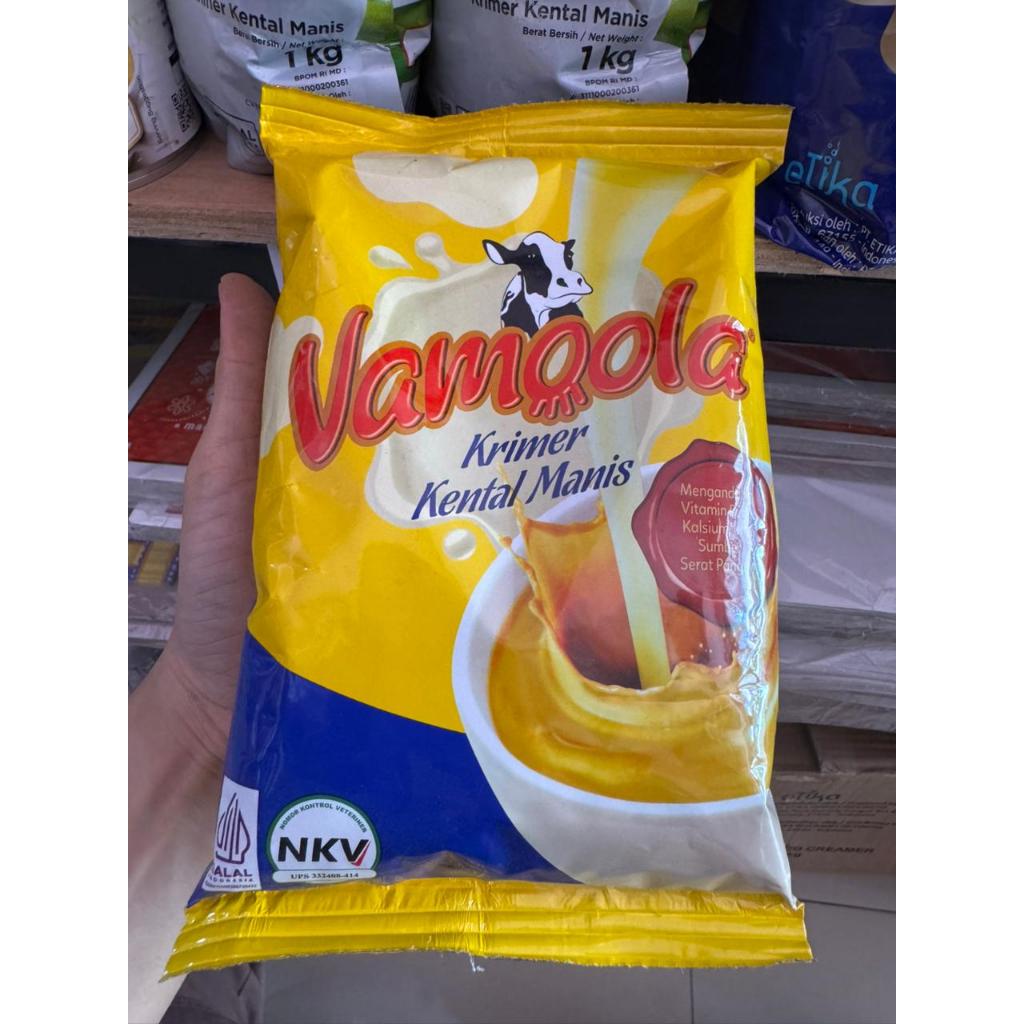 Vamoola Susu Kental Manis (SKM) 1kg pouch. krimer kental manis pouch 1kg