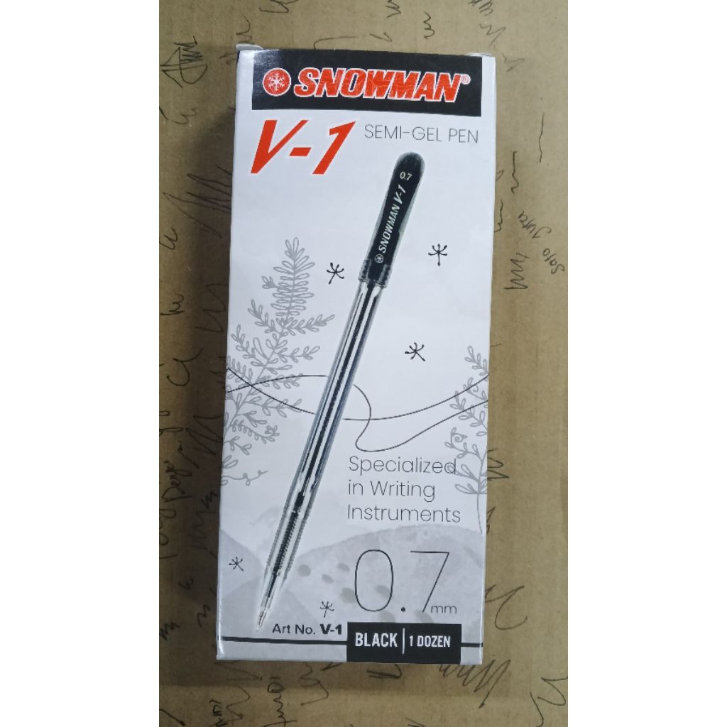 Pulpen Snowman V1 Box isi 12 pcs