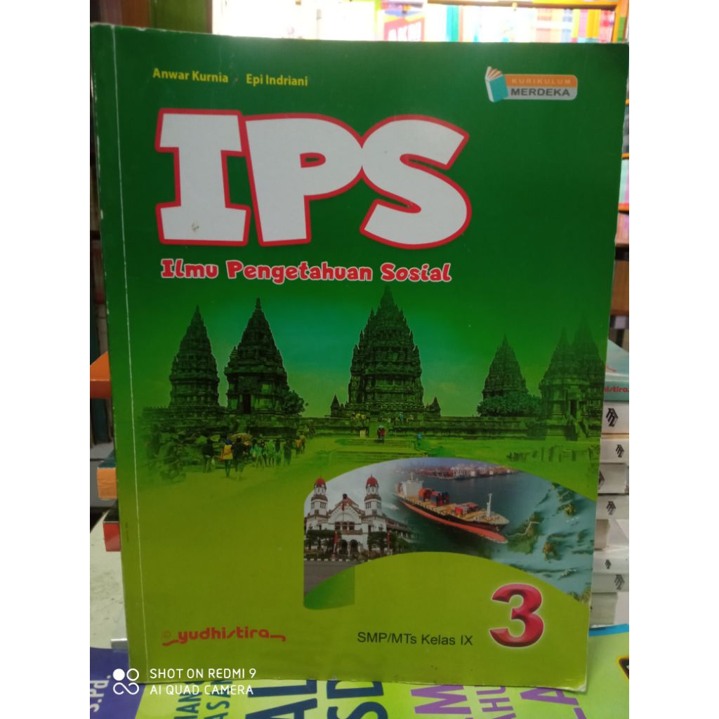 Buku IPS ilmu pengetahuan sosial untuk SMP kelas 9 kurikulum merdeka Yudhistira