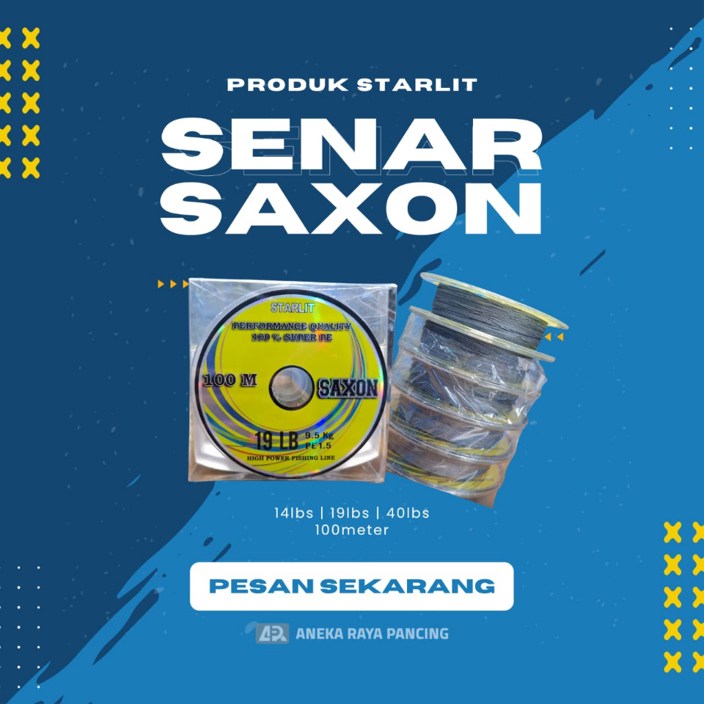 SENAR PE STARLIT SAXON 100 METER | SENAR PE MURAH BERKUALITAS | SENAR PE KUAT | PE Casting