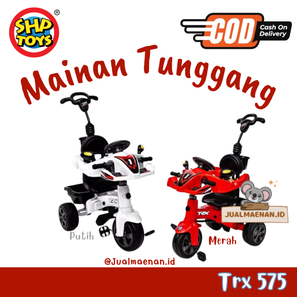 shp trx 575 sepeda anak roda tiga goes dorongan besi shp trx575