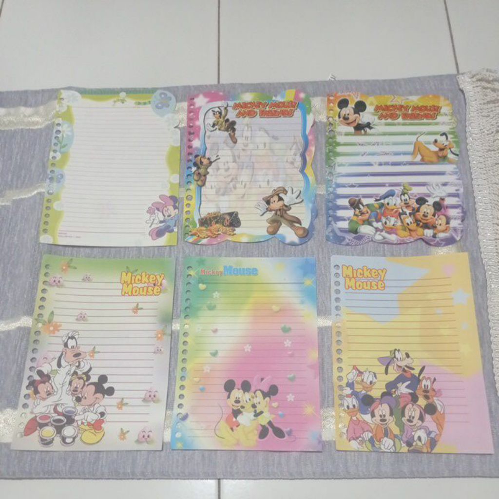 Isi Binder Non Harvest Langka Jadul Edisi Mickey Mouse dan Mini Mouse